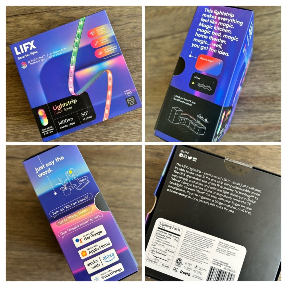 🆕 LIFX Lightstrip LED Color Zones Multicolor Indoor Lighting Kit ~ SIOB ~ 80”
